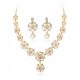  Gold Necklace Set with Pearls Necklace and Earrings