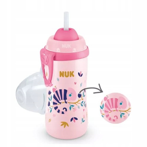  FLEXI CUP NUK 12m+ pink 300ml straw cup