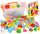  BEAD WOODEN BLOCKS FOR STRINGING MONTESSORI EDUCATIONAL LARGE SET