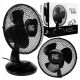  FAN FAN BLACK DESK TABLE OSCILLATION QUIET AND POWERFUL 27 CM