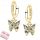  925 GOLD BUTTERFLY HANGING EARRINGS FOR GIRL