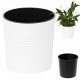  Deco4Home Flowerpot 25 cm x 25 x 25.5 cm Diameter 25 cm Plastic White