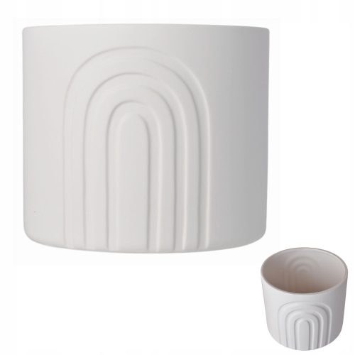  Duwen flowerpot 18 cm x 18 x 15 cm diameter 18 cm white ceramic