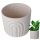 Duwen flowerpot 18 cm x 18 x 15 cm diameter 18 cm ceramic cream