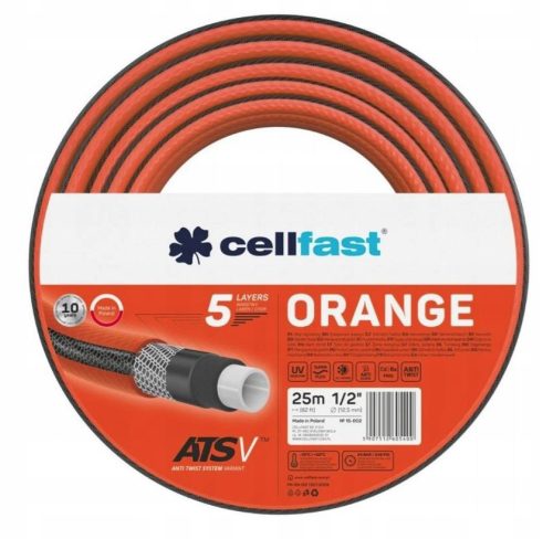  CELLFAST 5-LAYER GARDEN HOSE 25M 1/2"