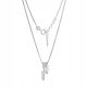  Silver necklace pr925 with a unique pendant with cubic zirconia + box