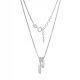  Silver necklace pr925 with a unique pendant with cubic zirconia + box