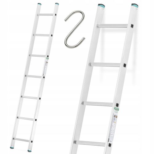 Higher ladder 3.3 m aluminum 1 x 7 up to 150 kg