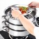  3-tier soup steamer made of stainless steel, 28 cm