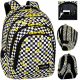  CoolPack Multi-Compartment School Backpack, White, Black, Yellow and Gold Tones, Multi-Colour, 28 l