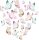  Stickers for Kids Pastel Butterflies Set