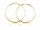  Classic Gold Plated Silver Hoop Earrings 1.5 3CM