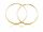  Classic Gold Plated Silver Hoop Earrings 1.5 3CM