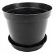  DonKwiat flowerpot 21 cm x 21 x 16 cm diameter 21 cm plastic black + 10× DonKwiat flowerpot stand 18 cm plastic