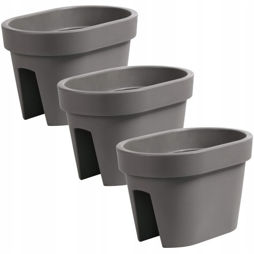  Botle flowerpot 39.5 cm x 27 x 25 cm, plastic in grey and silver tones