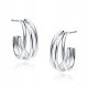  TRIPLE HOOP EARRINGS silver 925