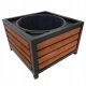  KAR STEEL flowerpot 60 cm x 60 x 45 cm black metal