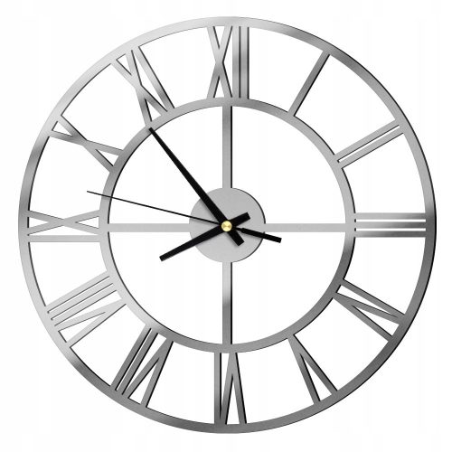 Clock for home Upominki_pl silver wall clock, 40 cm