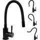 Fala Black Flexible floor-standing kitchen faucet, black