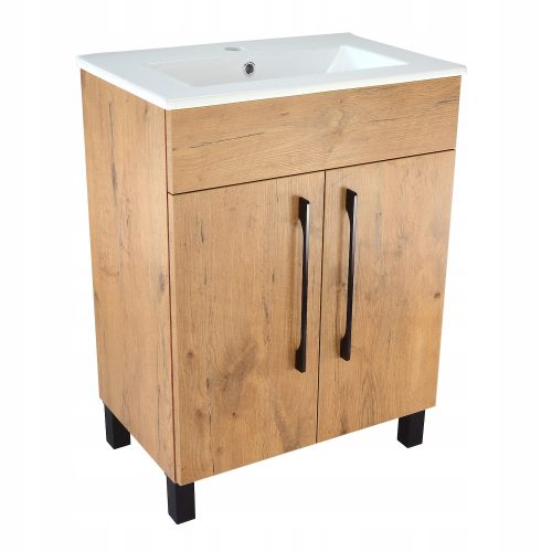 Washbasin with cabinet on legs, shelf height 60