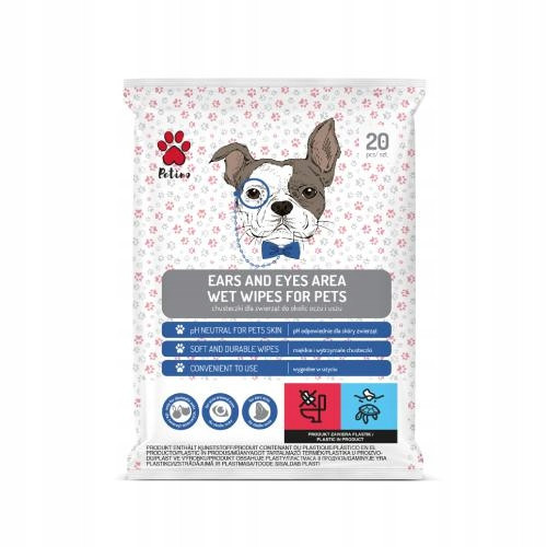  Petino wet wipes for animals for the eye and ear area 20pcs.