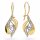  Hanging gold earrings with 585 ZIRCONS