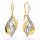  Hanging gold earrings with 585 ZIRCONS