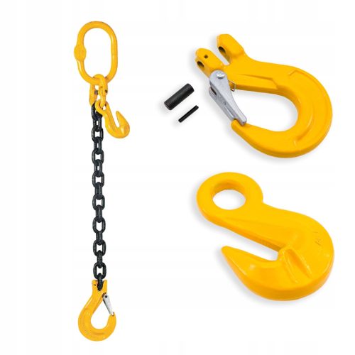 Sling chain 1C 2T 3m shortened hook. CERTIFICATE