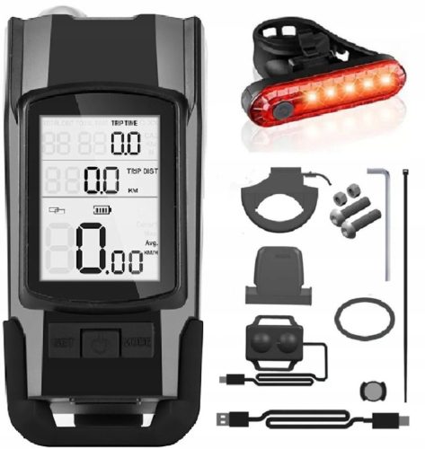  BIKE4U BICYCLE LAMP 800 lm battery + rear light