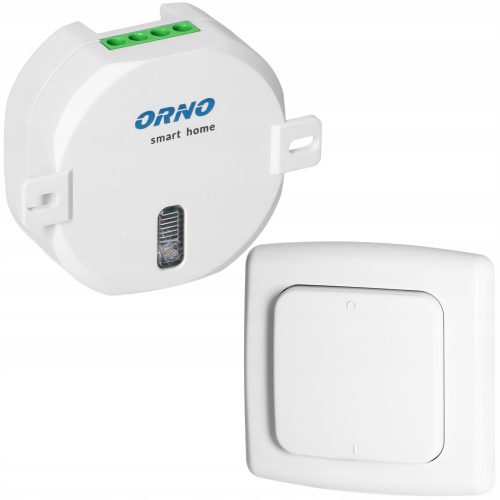 Single switch remote controlled Orno white OR-SH-1750 + OR-SH-1734