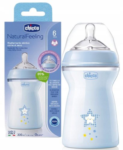  Chicco Natural Feeling bouteille bleu 330 ml