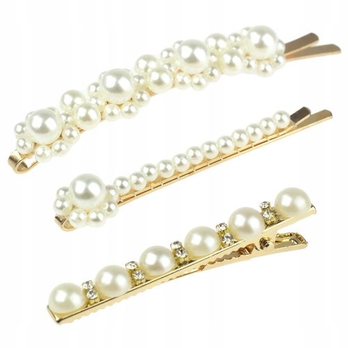  HAIR CLIP WITH PEARLS PEARLS 3 PCS