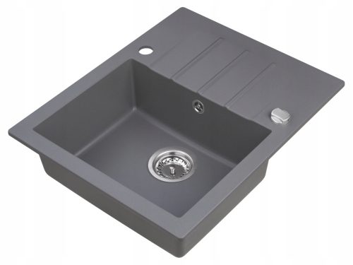 Moderno Annie 20 single bowl sink, black granite