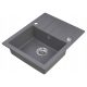 Moderno Annie 20 single bowl sink, black granite