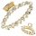  GOLDEN HAIR CLIP PEARLS CRYSTALS