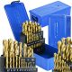 TITANIUM METAL DRILL BIT SET 25 pieces 1-13 mm