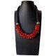  NATURAL RED CORAL NECKLACE TANTRIC STONES POWER LIFE