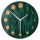 Clock for home Natural deco wall clock in green tones, 28 cm