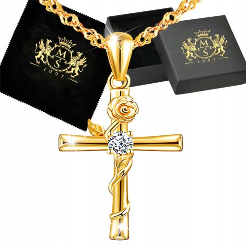  Necklace Gold Cross Cross Gift Silver 925