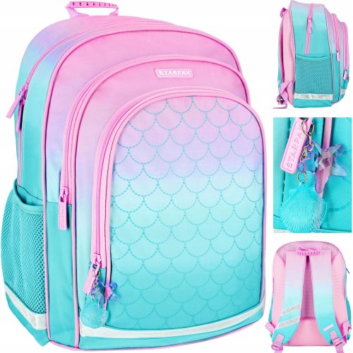  Starpak Multi-Compartment School Backpack Purple Shades, Blue Shades, Pink Shades, Grey and Silver Shades, Green Shades, Multicolor