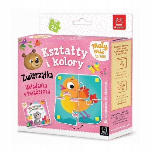  Little bear likes it! Shapes and colors Animals Puzzle + book Collective work