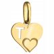  Gold Pendant Letter ''T'' in Heart 585