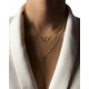  Gold NECKLACE pendant 2in1 CELEBRITY