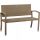  plastic bench with backrest 122 x 52 cm