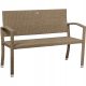  plastic bench with backrest 122 x 52 cm