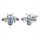  Fraise Bee earrings Silver S925 with cubic zirconia