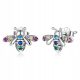  Fraise Bee earrings Silver S925 with cubic zirconia