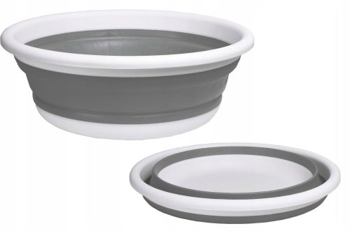 Gockowiak round bowl, 9 l, white, shades of grey