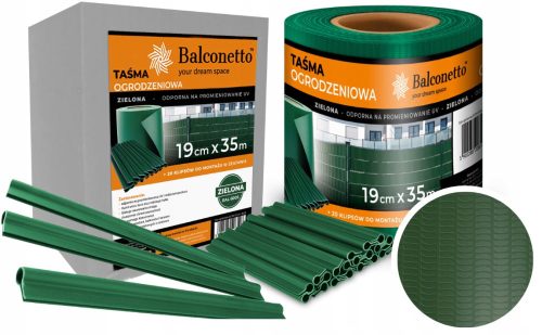 Shading net for fence - Rolmarket shading tape 3500x19 cm green