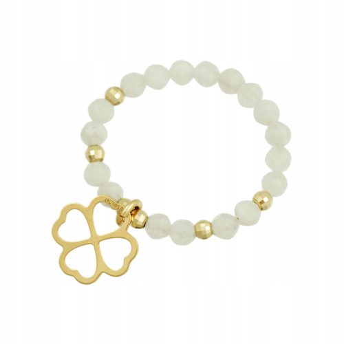 Gold Ring 585 With Clover Pendant
